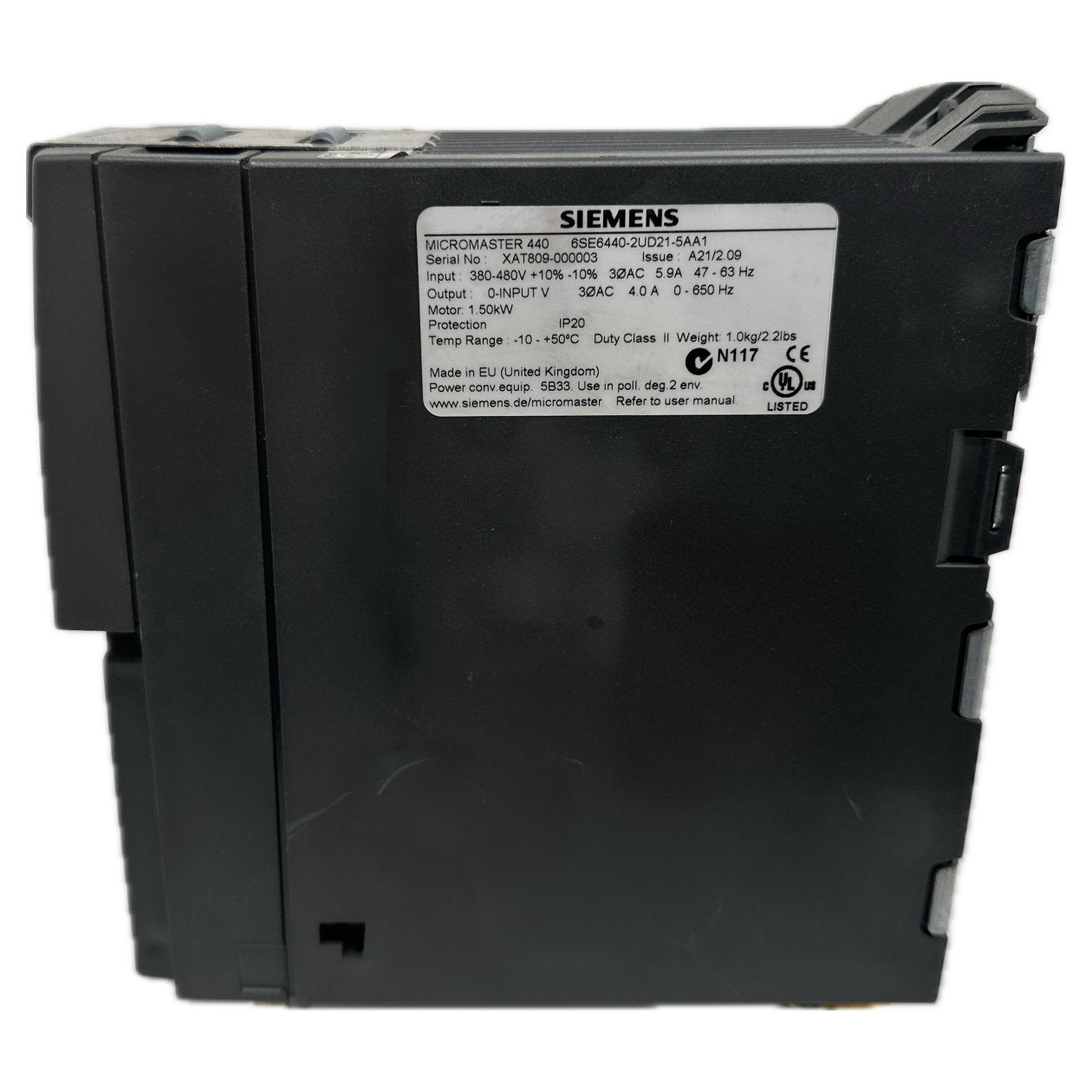 FJ187 Micromaster 440 Siemens 6SE6440-2UD21-5AA1 Klappe fehlt_3