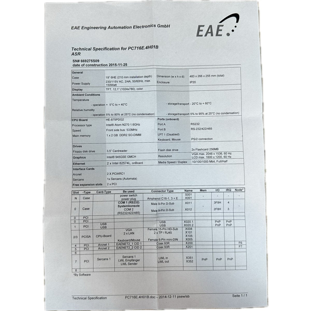 EAE PC716E.4H01B-4
