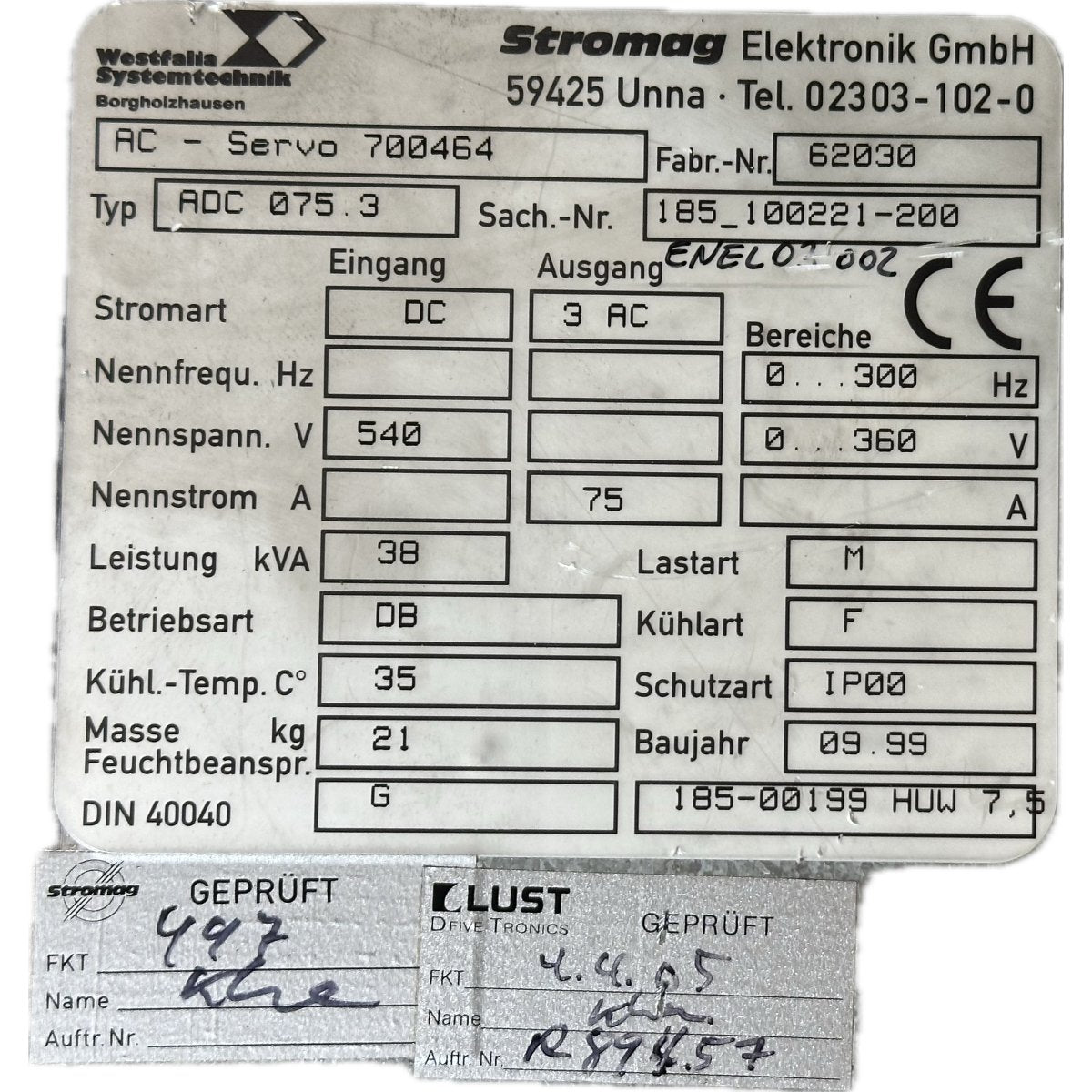 .FJ67 Servo Drive Stromag ADC 075.3_4