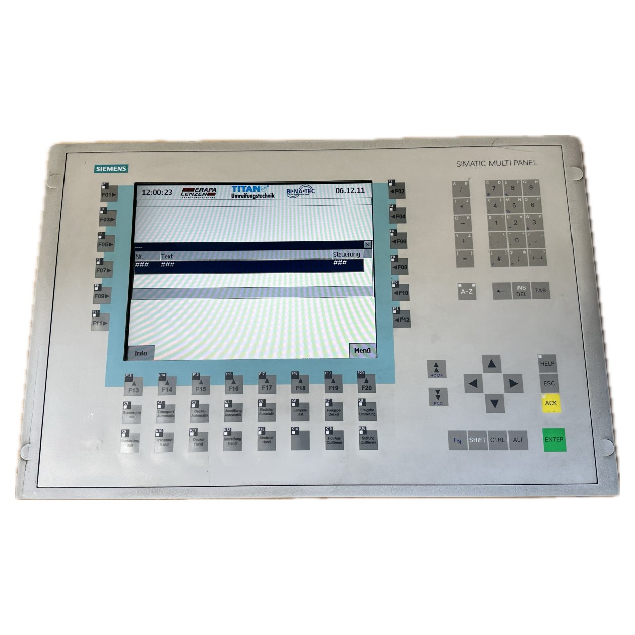 GJ209 Bedienpanel MP270B-10 Siemens 6AV6 542-0AG10-0AX0 6AV6542-0AG10-0AX0