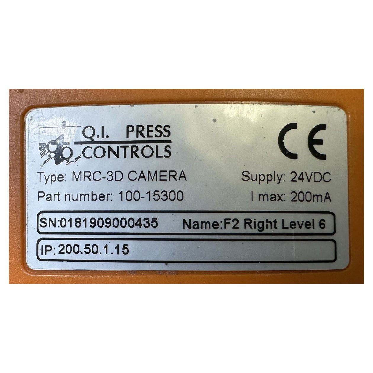 GJ239 Q.I. Press Controls MRC-3D CAMERA 100-15300_4