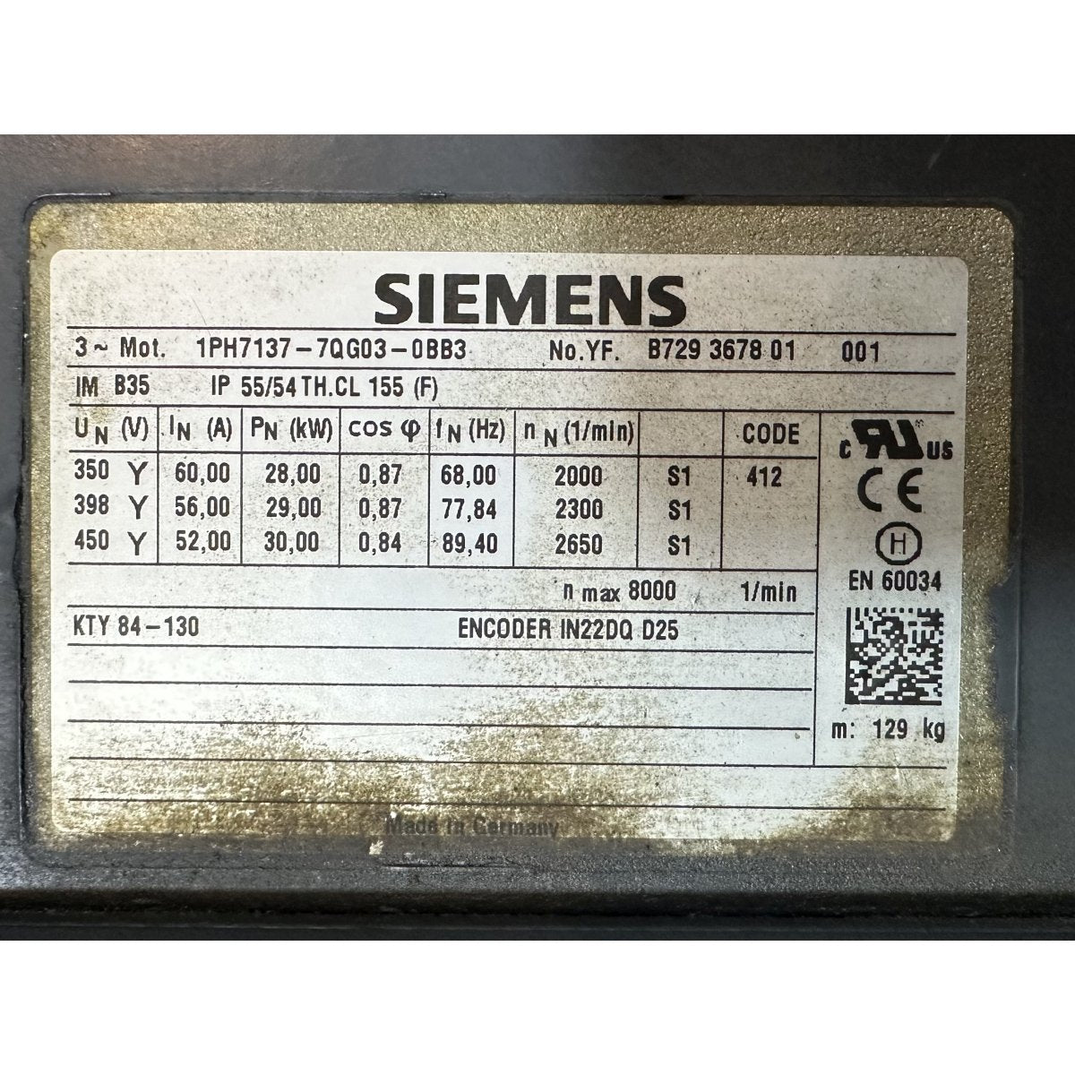 Siemens 1PH7137-7QG03-0BB3-4