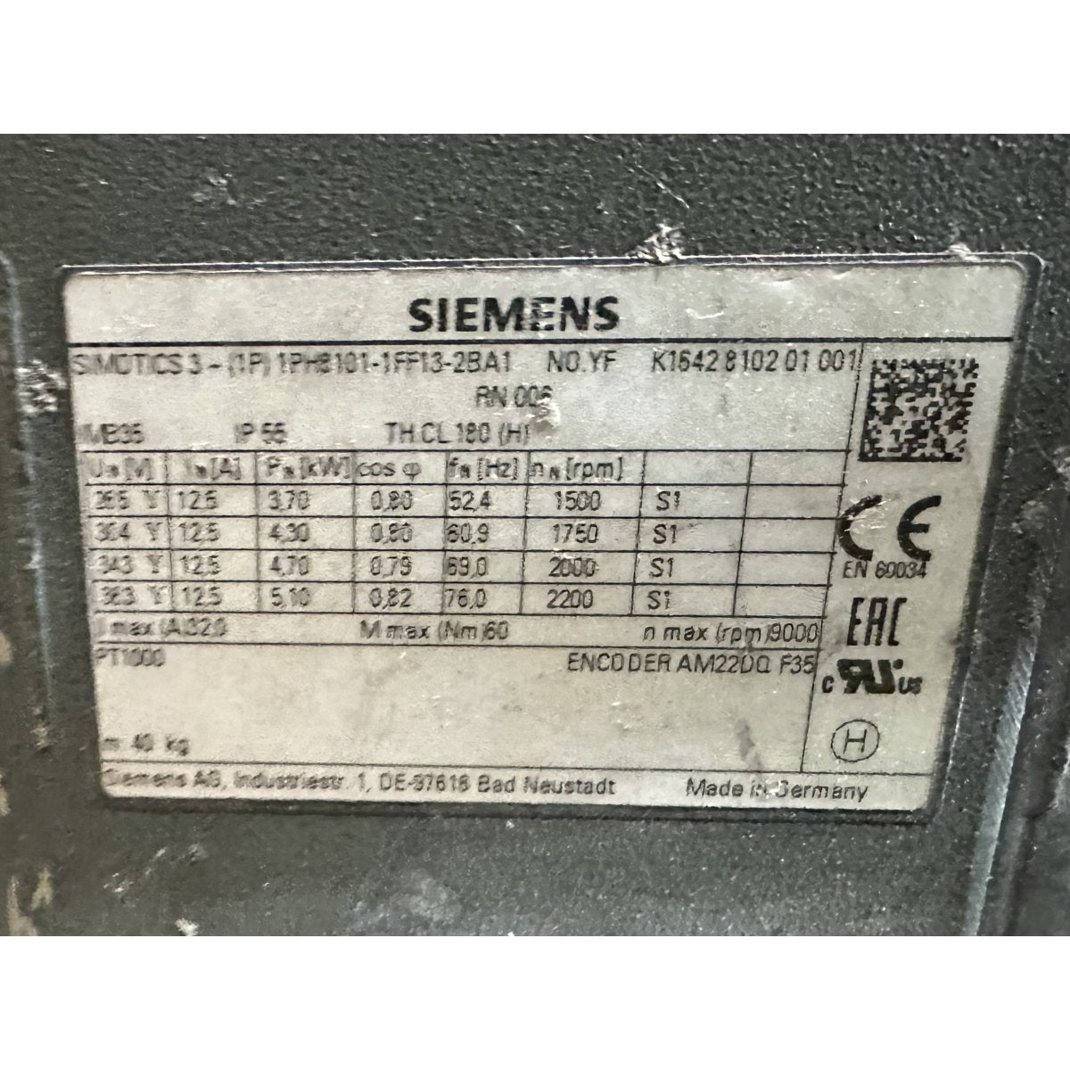 Siemens 1PH8101-1FF13-2BA1-4