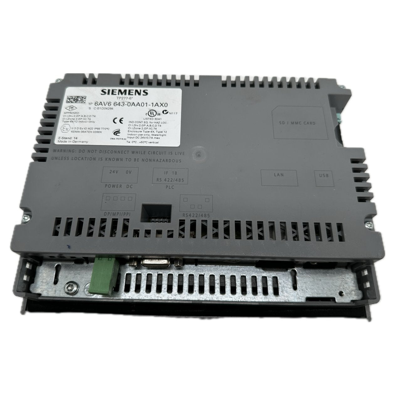TP277-6" Siemens 6AV6643-0AA01-1AX0 6AV6 643-0AA01-1AX0 E13_4