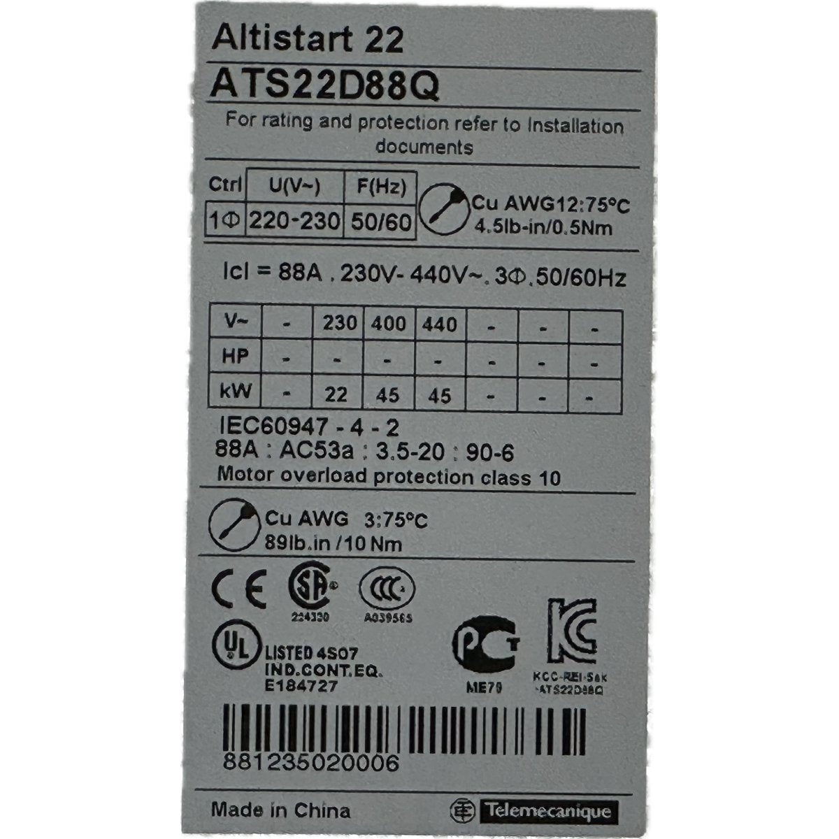 Schneider Electric ATS22D88Q-4