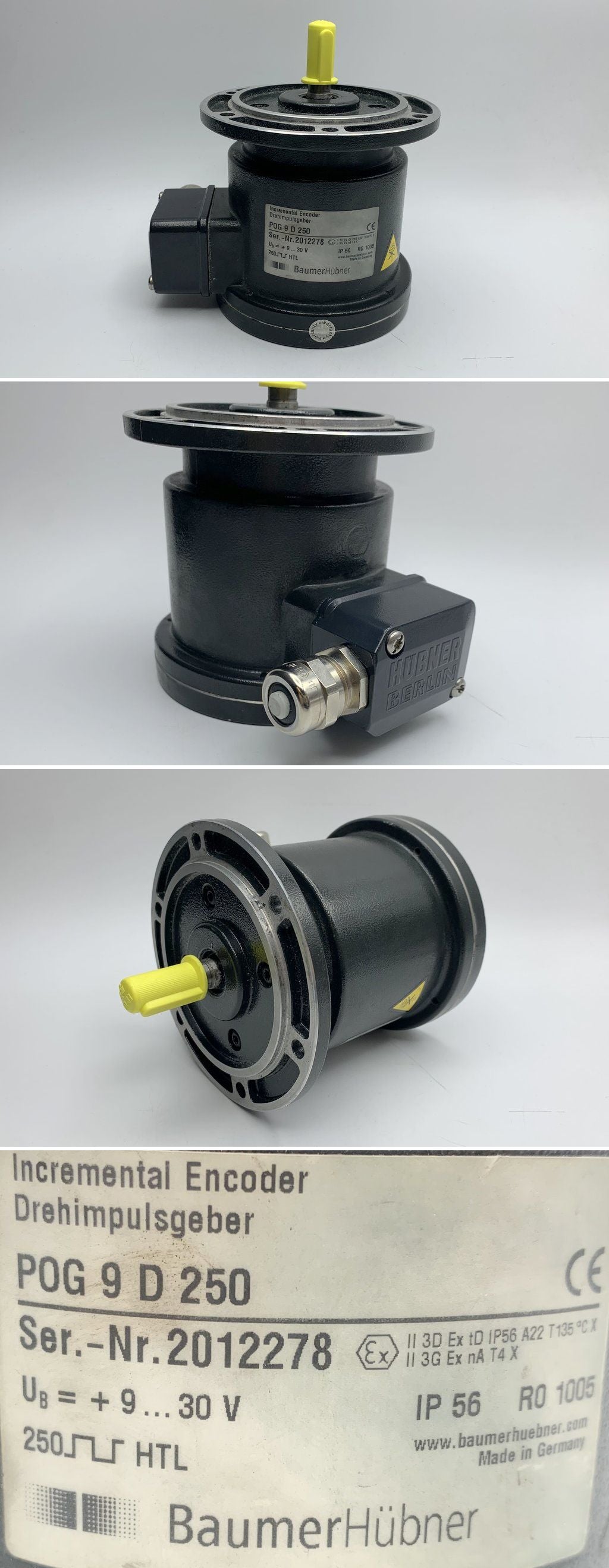 LK1003 Encoder Drehgeber Baumer Hübner POG 9 D 250 11mm