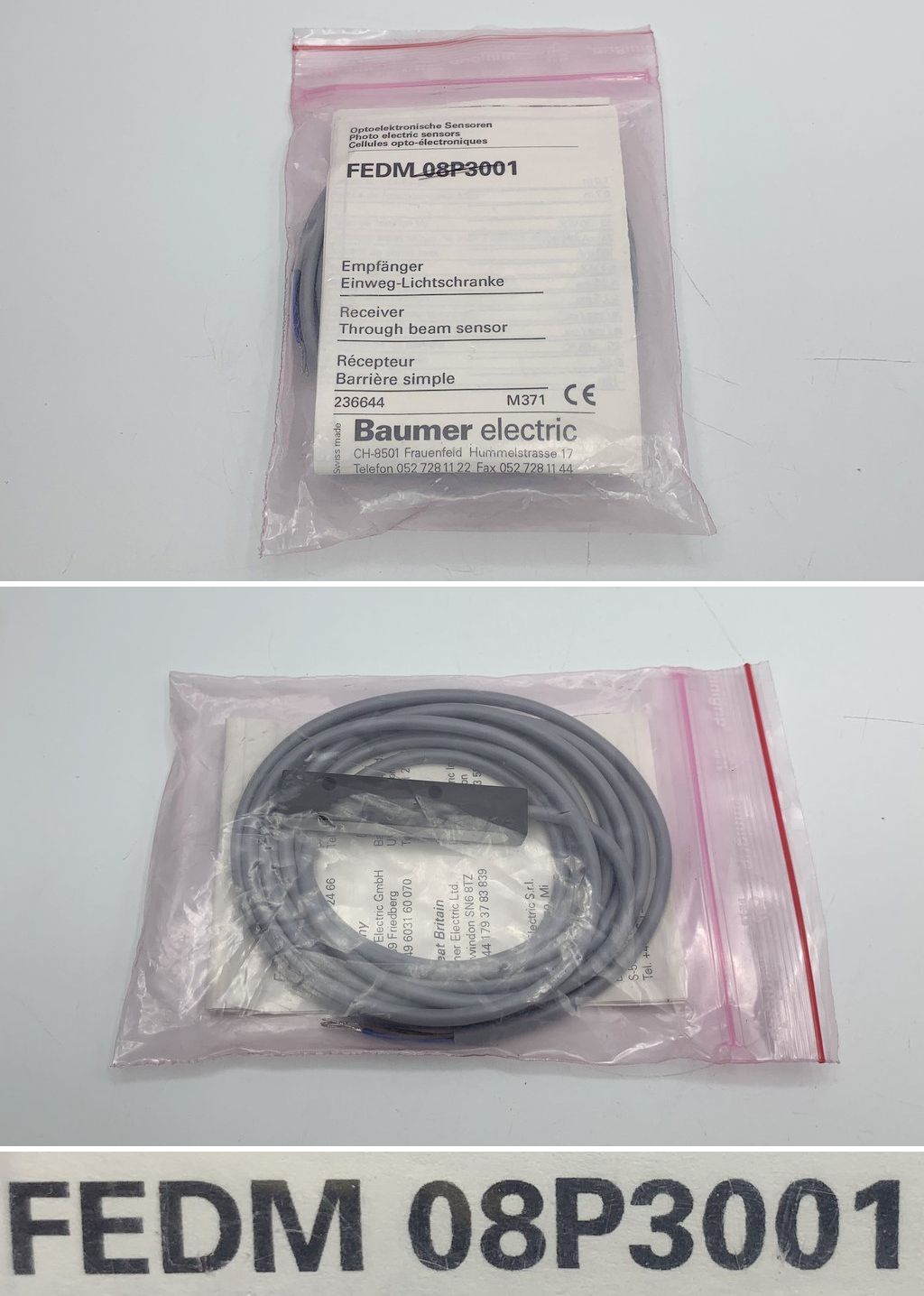 LK1100 Einweg-Lichtschranke Baumer FEDM 08P3001