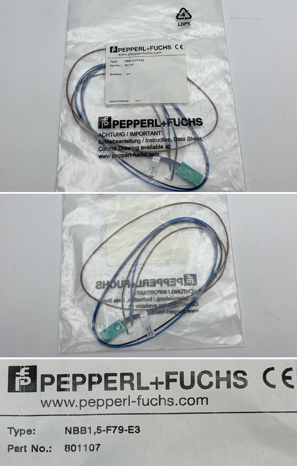 LK1144 Induktiver Sensor Pepperl Fuchs NBB1,5-F79-E3 801107