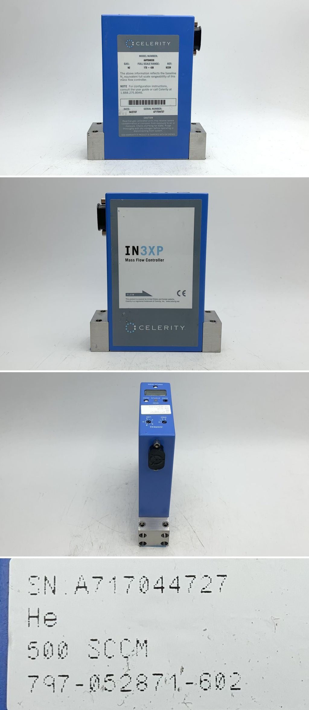 LK1799 Massenflussregler Mass Flow Controller Celerity AAPGN9008 IN3XP	