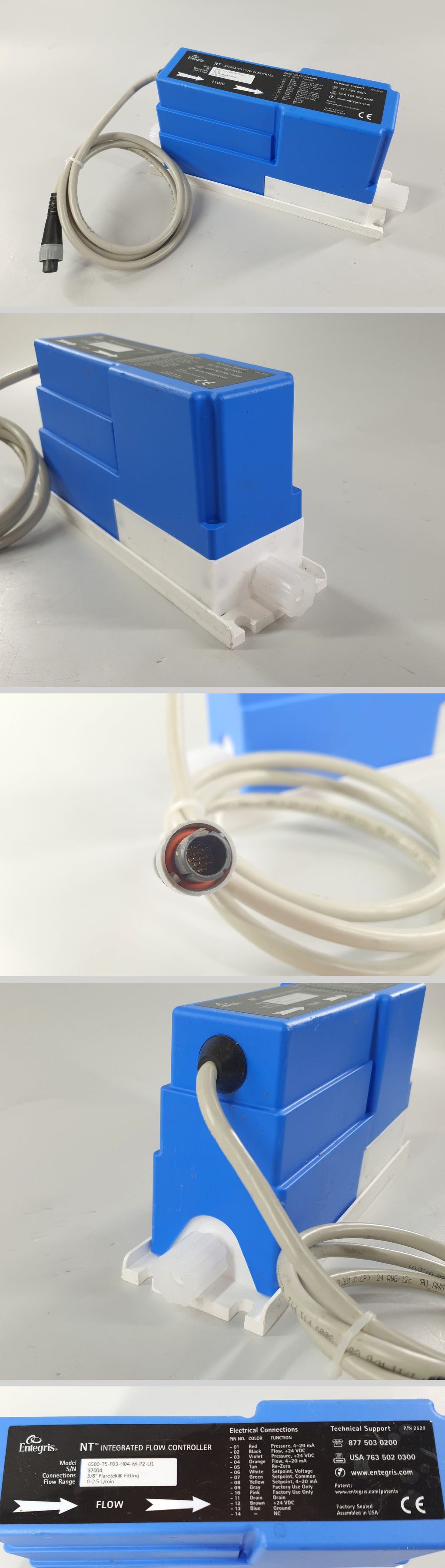 LK1937 Flow Controller Entegris 6500-T5-F03-H04-M-P2-U1 0-2.5l/min	