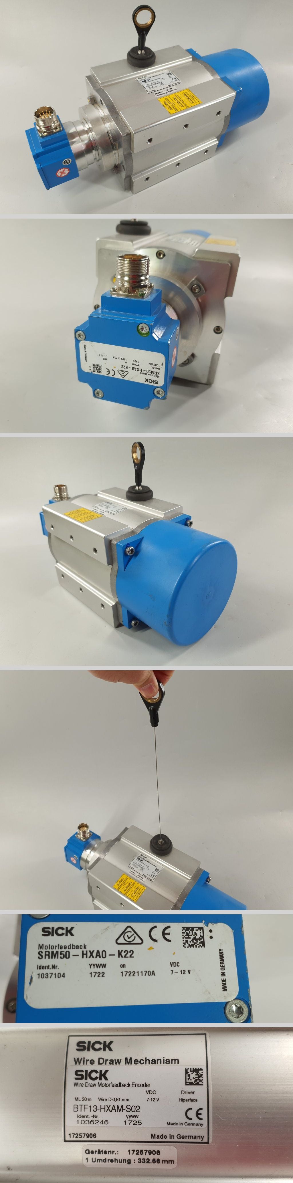 LK1938 Balancer Wire Draw Mechanism Sick BTF13-HXAM-S02 SRM50-HXA0-K22	