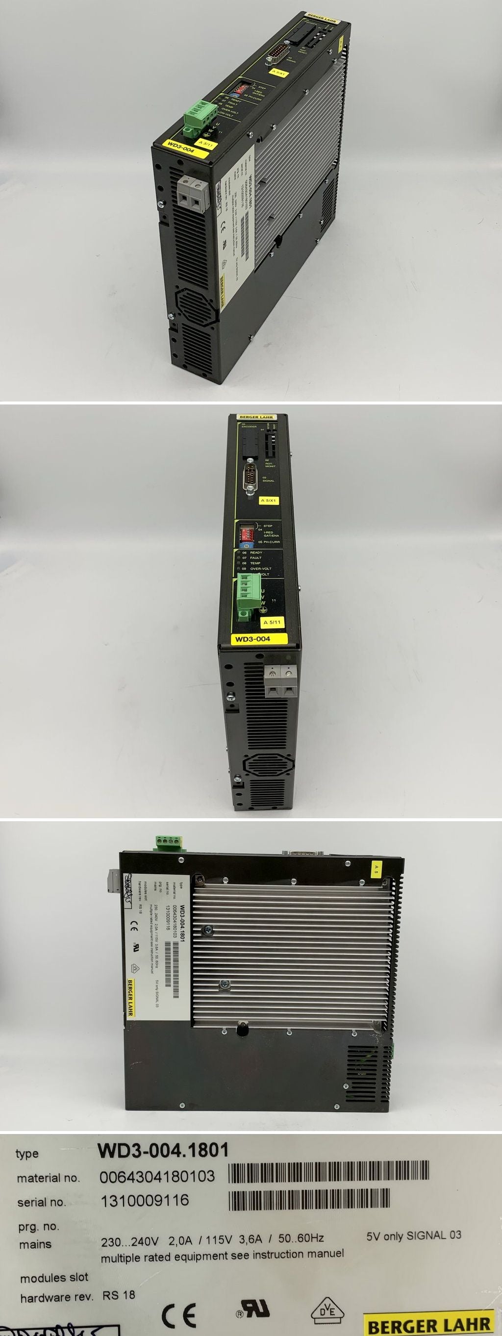 LK2076 Servoregler Berger Lahr WD3-004.1801	