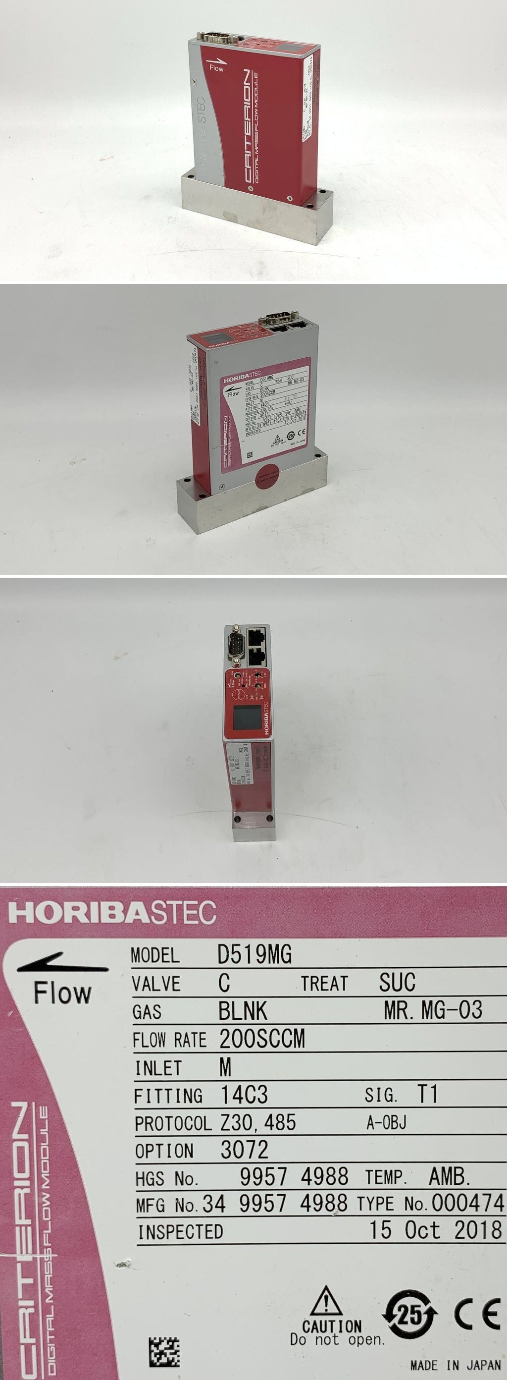 .LK2111 Massenflussregler Mass Flow Controller Criterion Horiba D519MG	