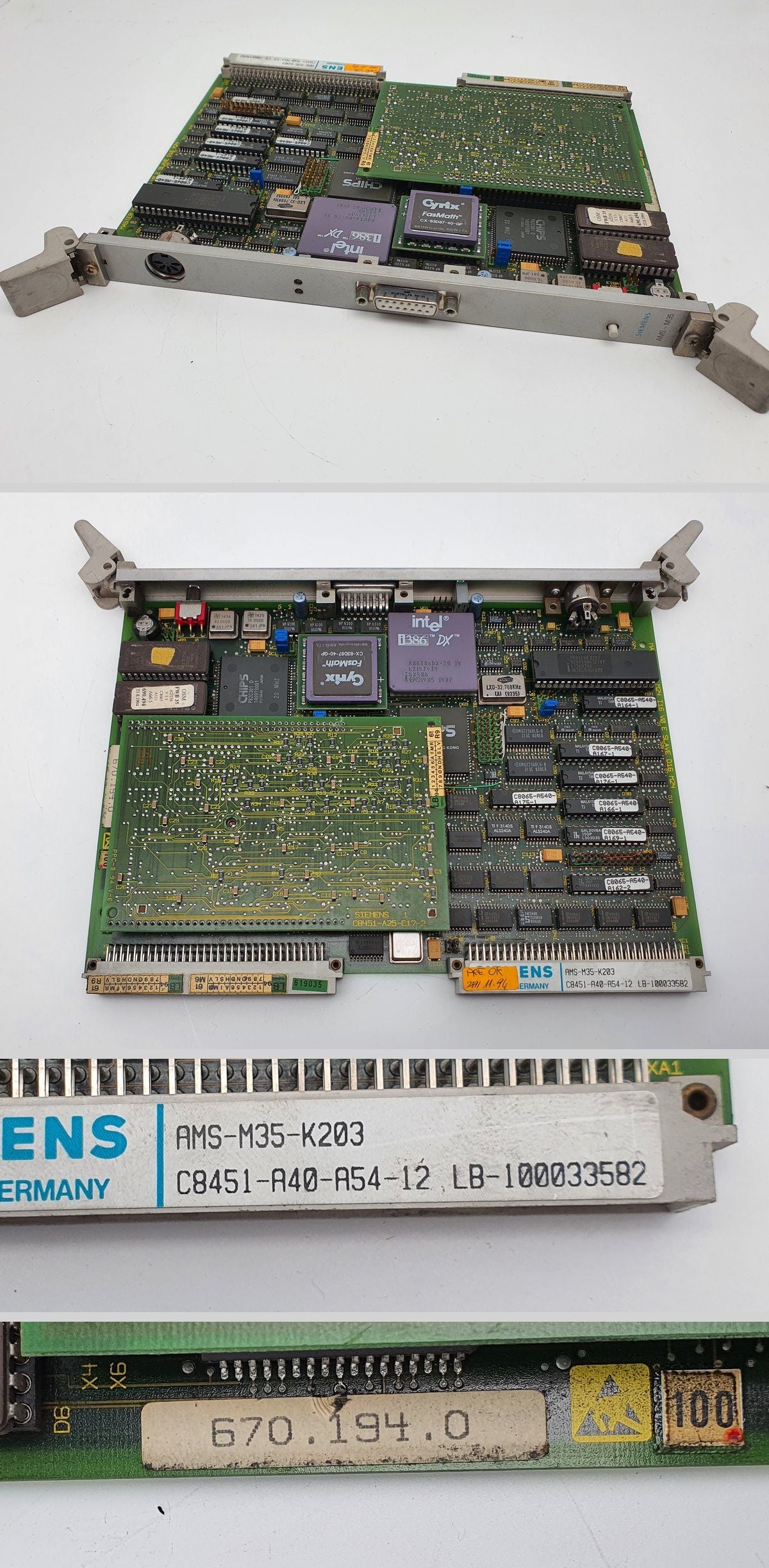 LK2480 CPU Siemens AMS-M35-K203 C8451-A40-A54-12 C8451-A25-C17-2