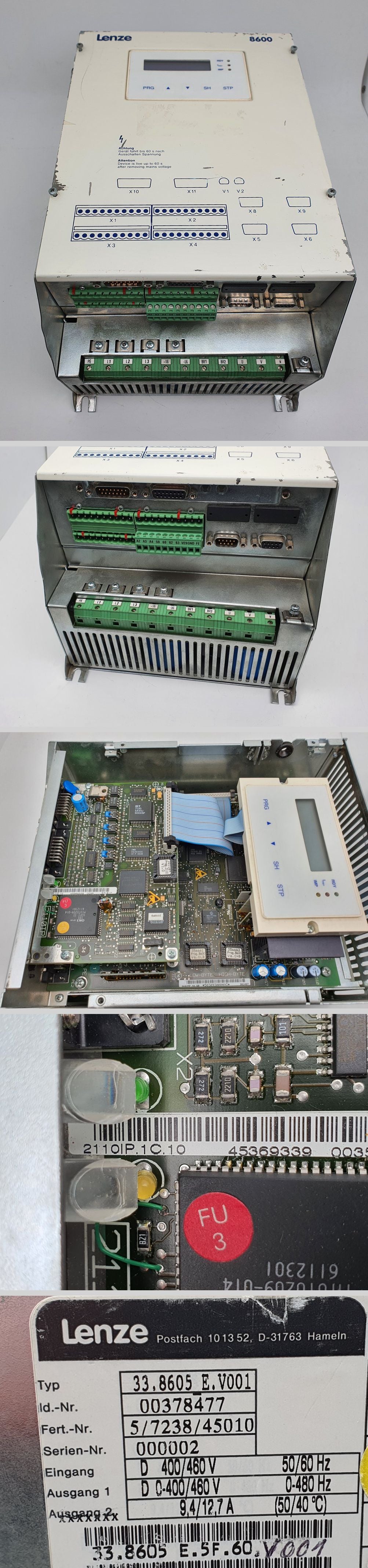 LK2493 Frequenzumrichter Lenze 8605 33.8605-E.5F.60 V001 33.2110IB.1C.10