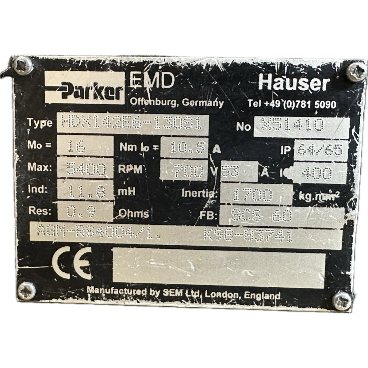 Parker HDX142E6-13051-4