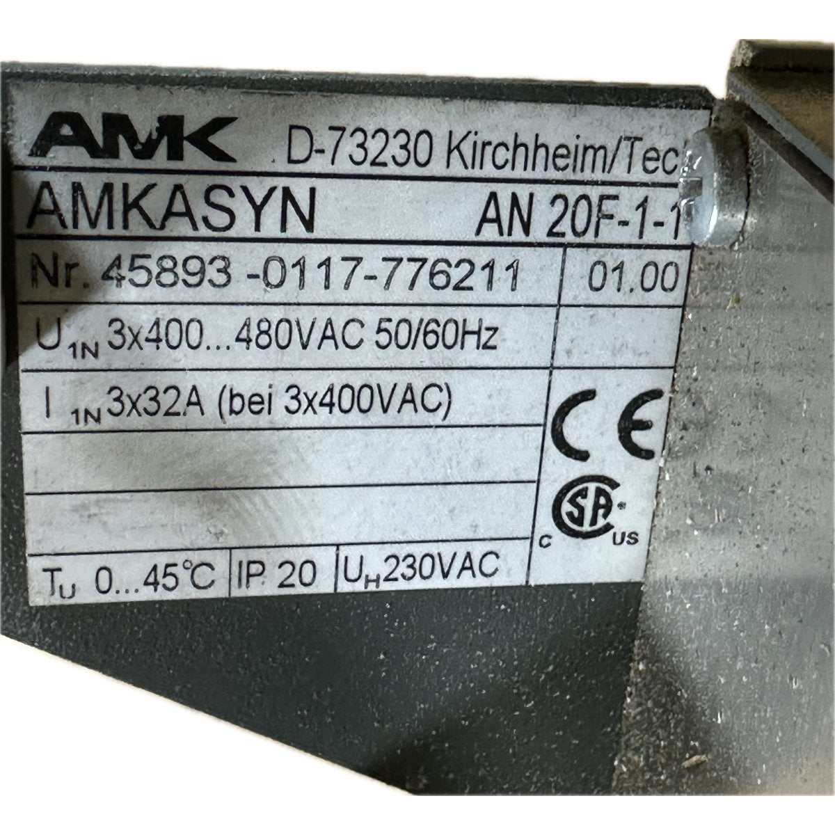 AMK AMKASYM AN 20F-1-1-4