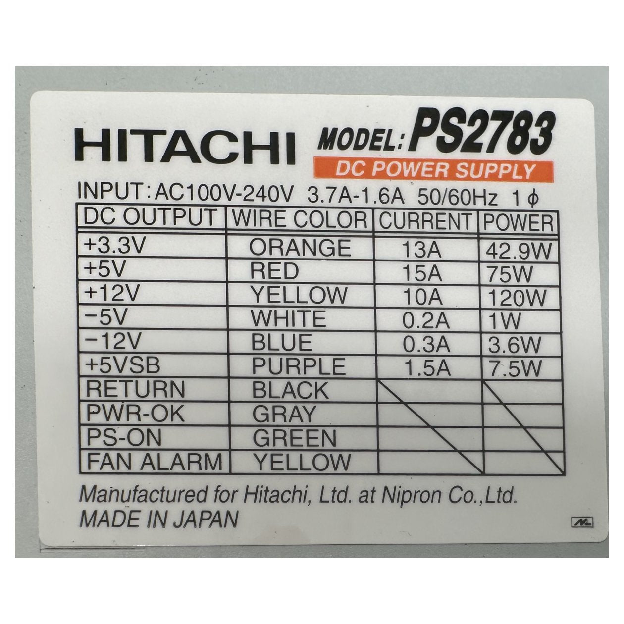 LK2925 Netzteil Hitachi PS2783_3