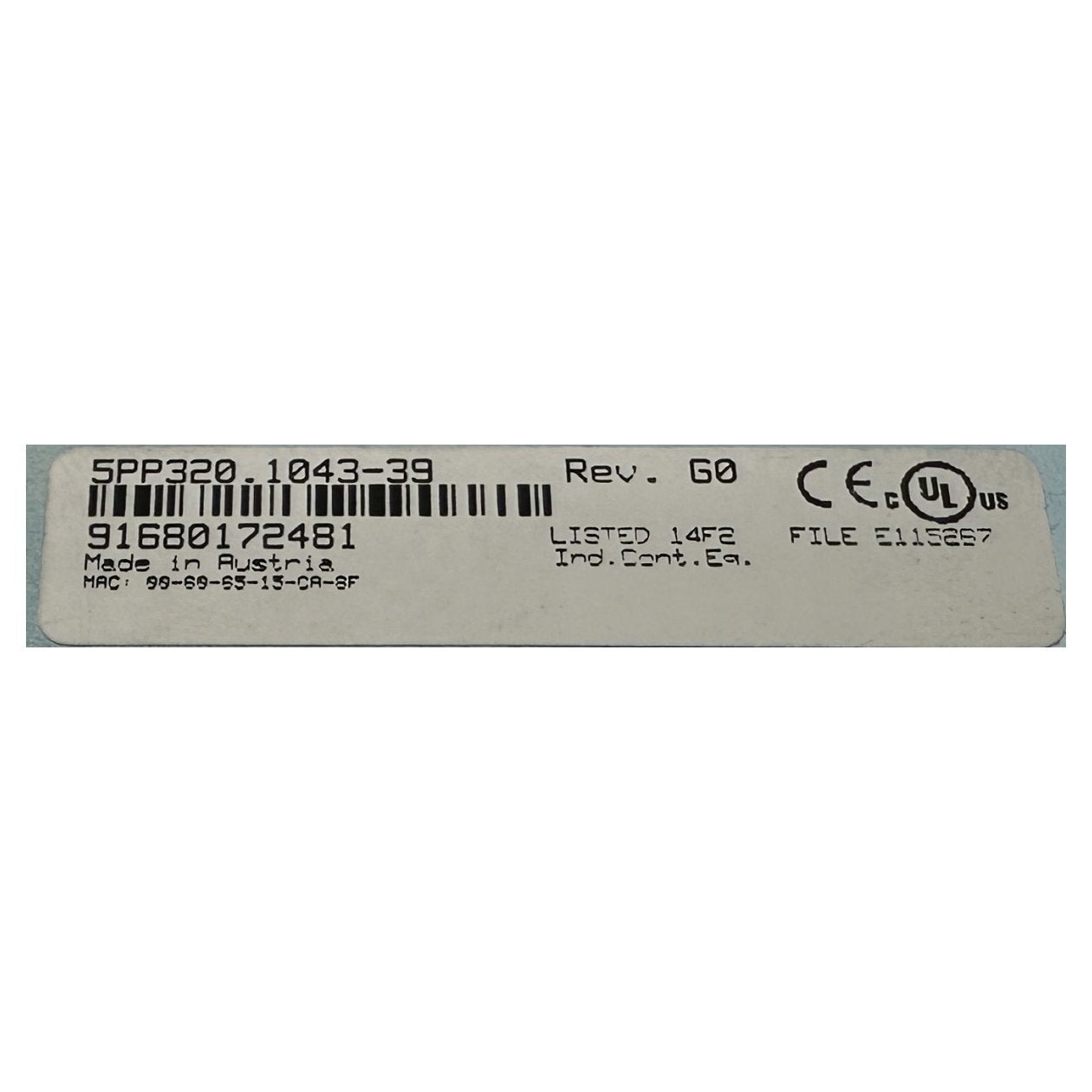 Power Panel 300 B&R 5PP320.1043-39 Rev.G0_5