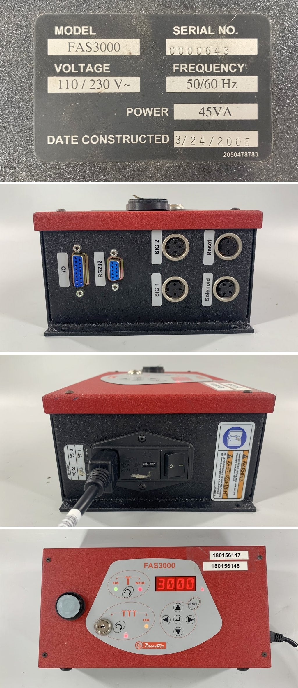 LK373 Schraubensteuerung Desoutter FAS3000 03.2005 ohne Schlüssel	
