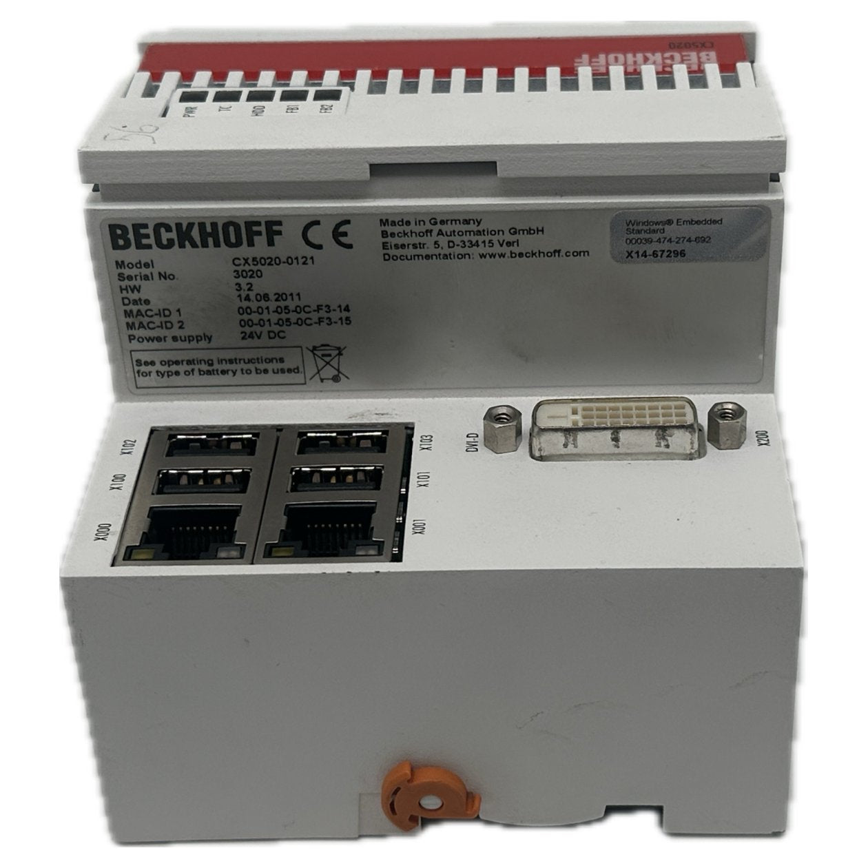 CPU Beckhoff CX5020-0121_3