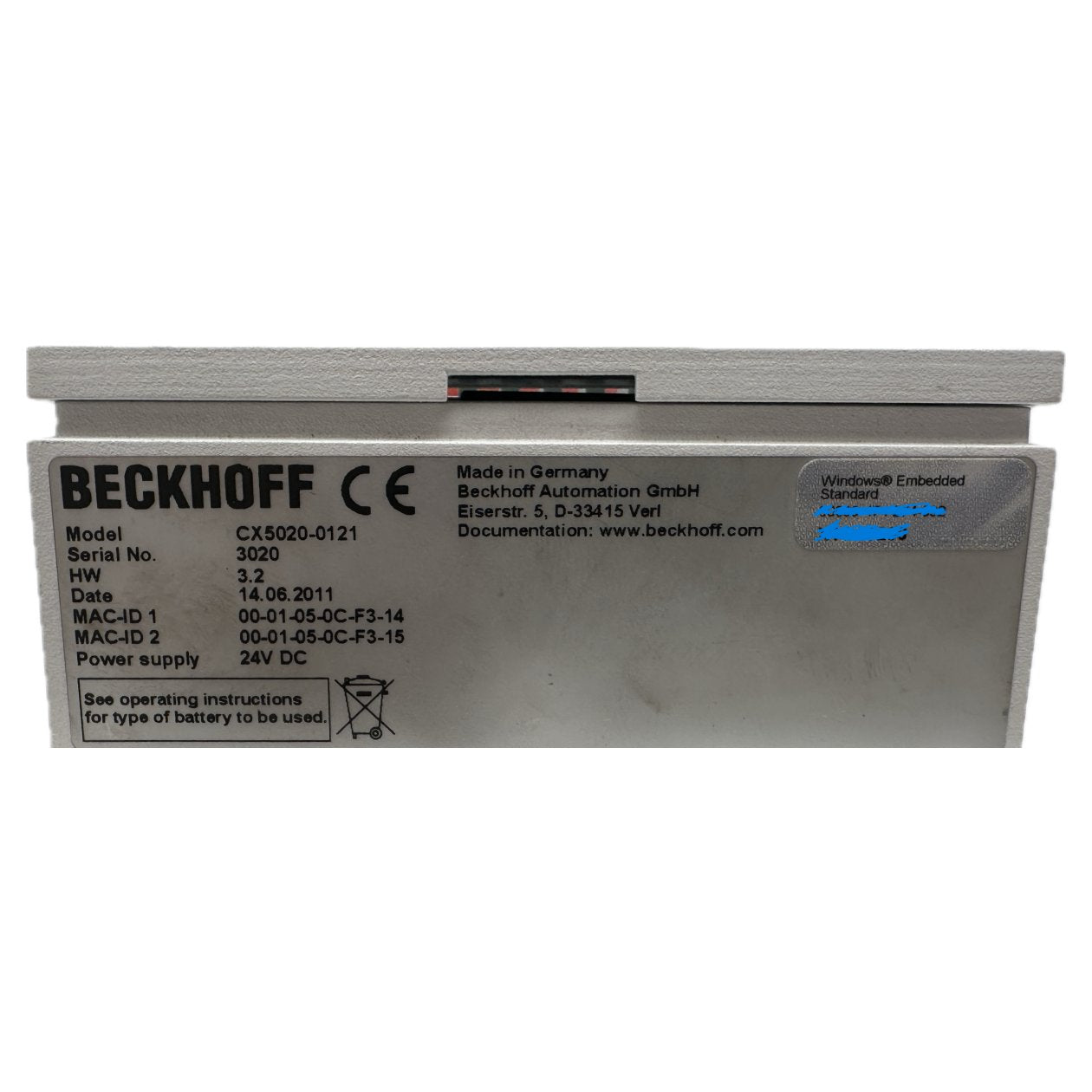 CPU Beckhoff CX5020-0121_4