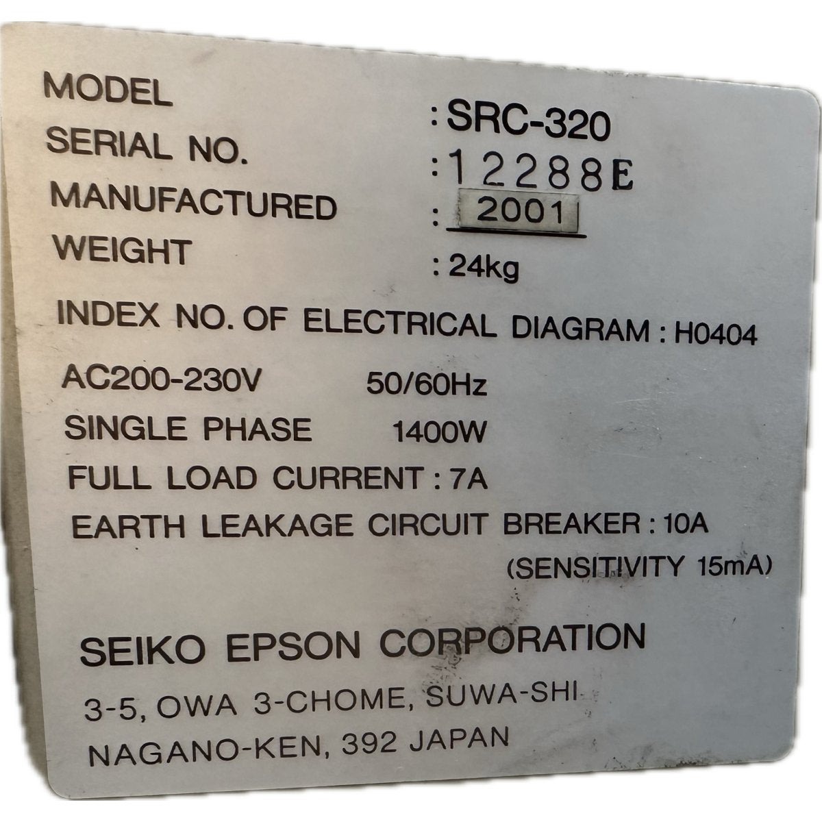 Epson H654BN SRC-320-4