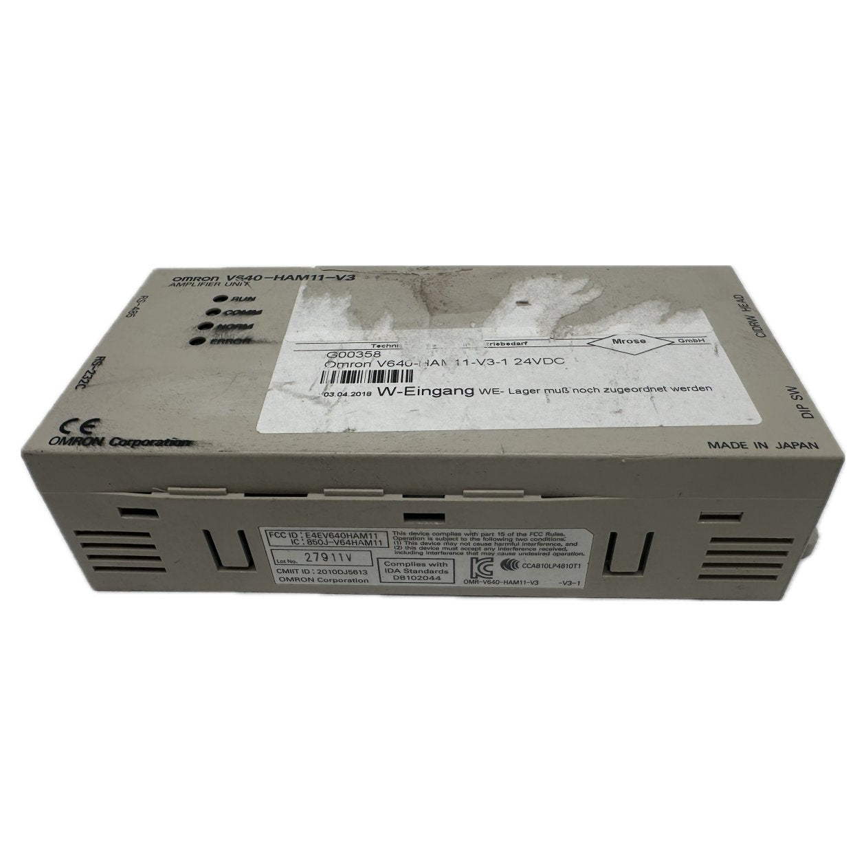 Amplifier Omron V640-HAM11-V3-1 Gehäuse beschädigt_3