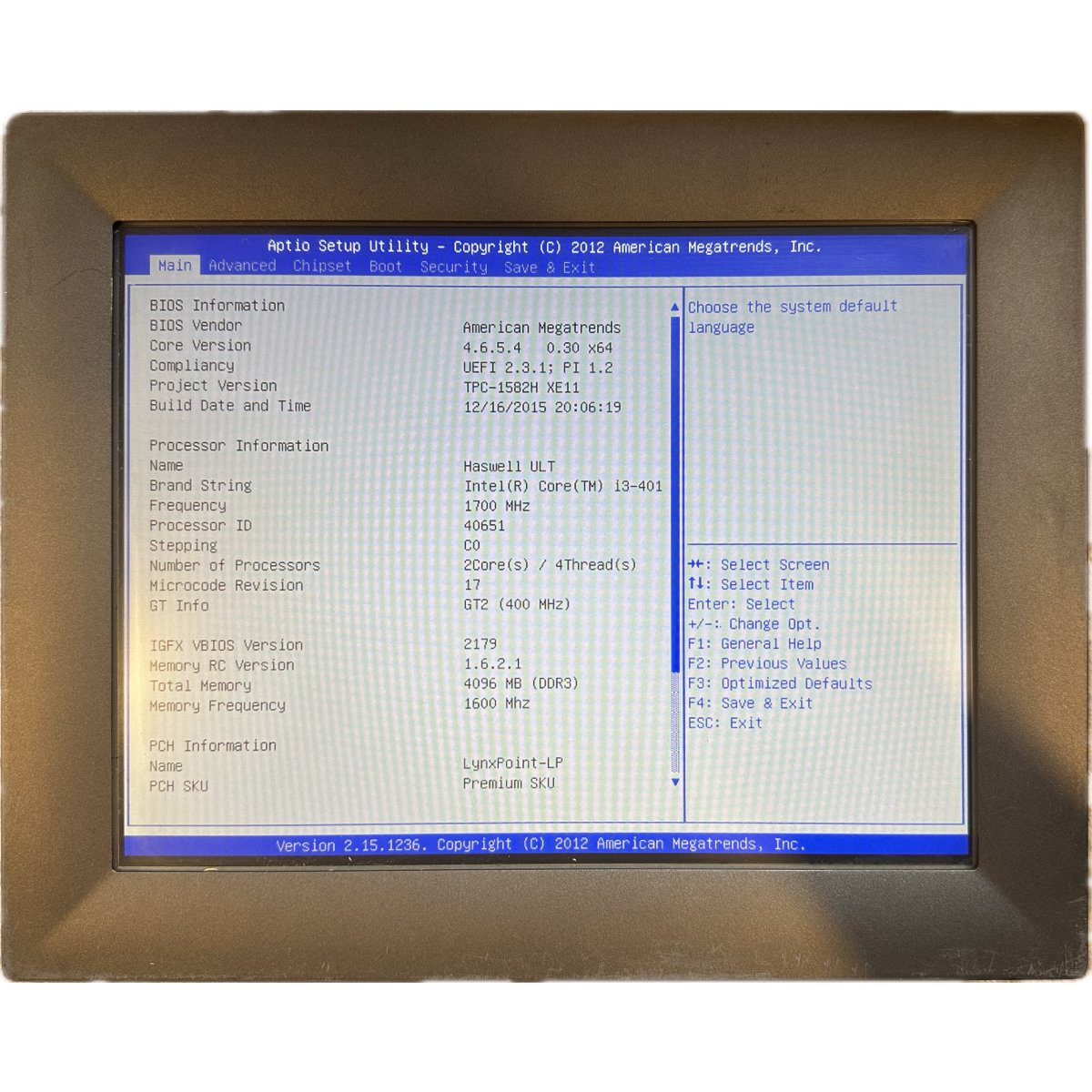 .LK4253 Touchpanel Advantech TPC-1582H-433BE