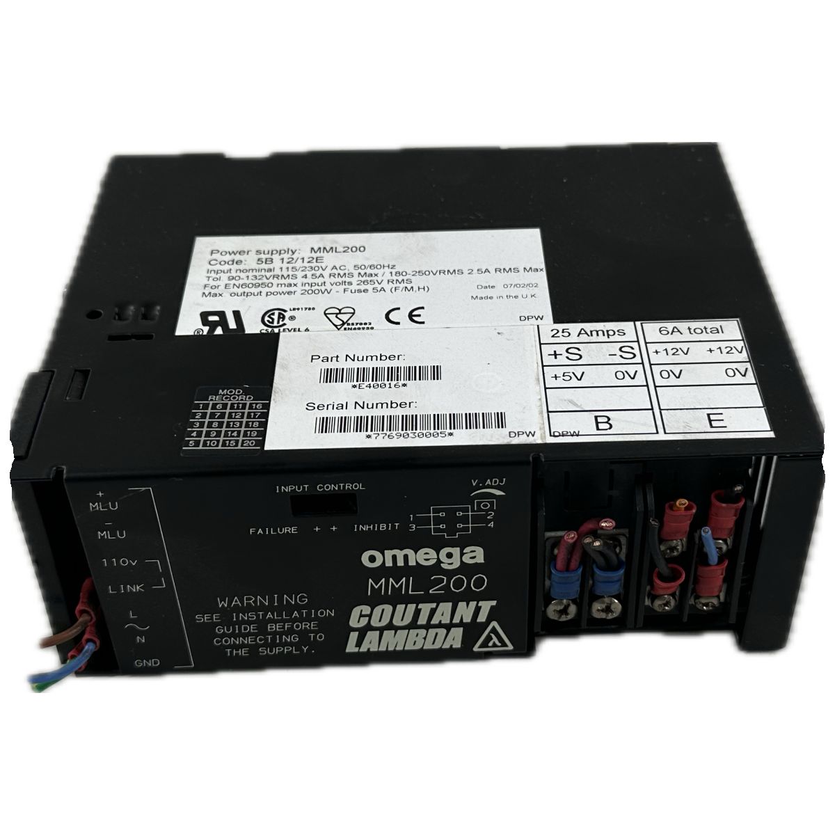 .LK4513 Power Supply omega coutant Lambda MML200_3
