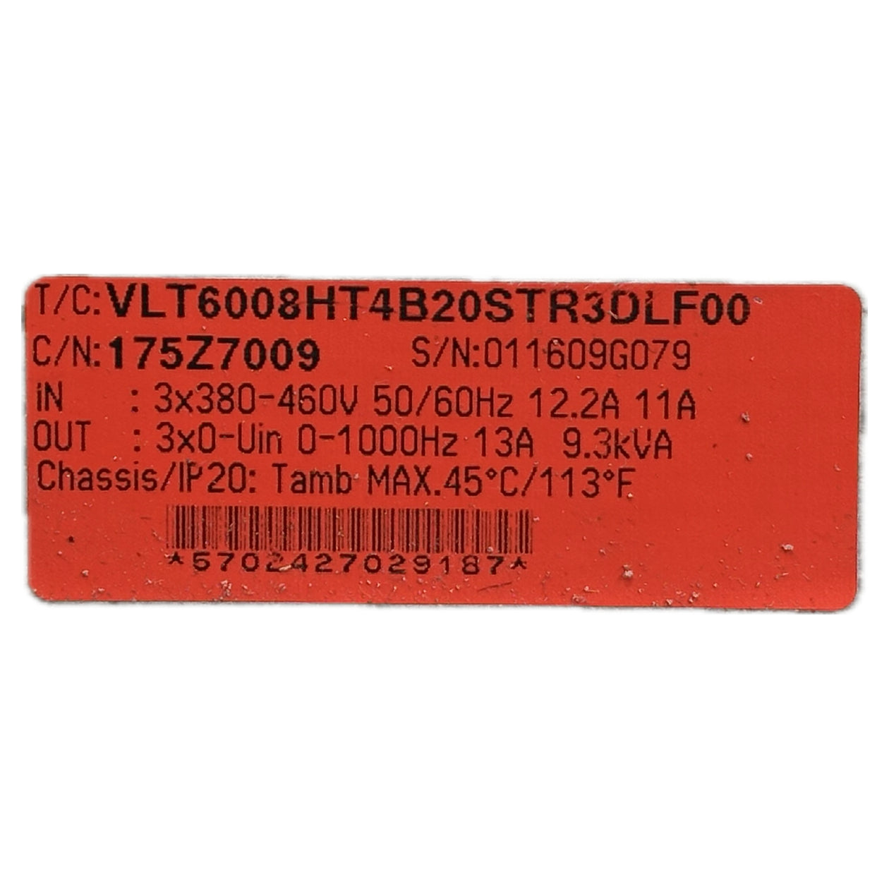 LK4611 Frequenzumrichter Danfoss VLT6008HT4B20STR3DLF00_4
