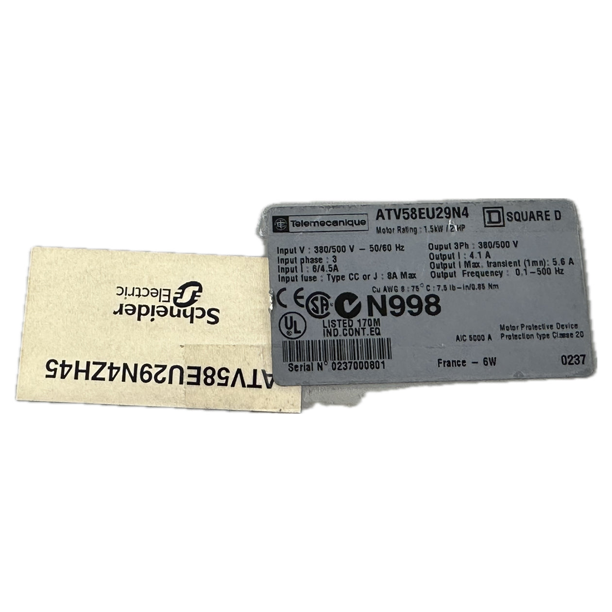LK4615 Frequenzumrichter Telemecanique Altivar 58 ATV58EU29N4 380/500V 5.6A_4