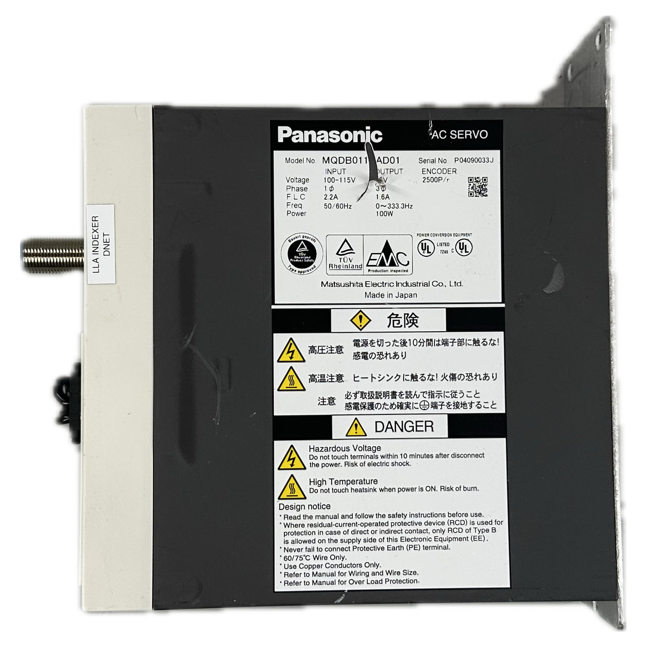 LK4651 Servodrive Panasonic MQDB011AAD01_4