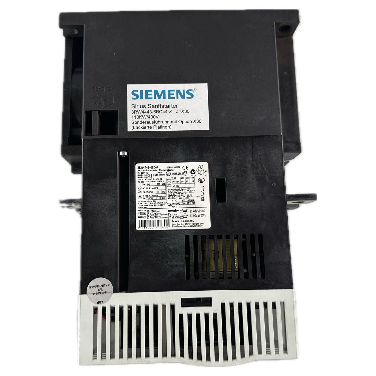 LK4722 Sanftstarter Siemens 3RW4443-6BC44 110KW/400V_4