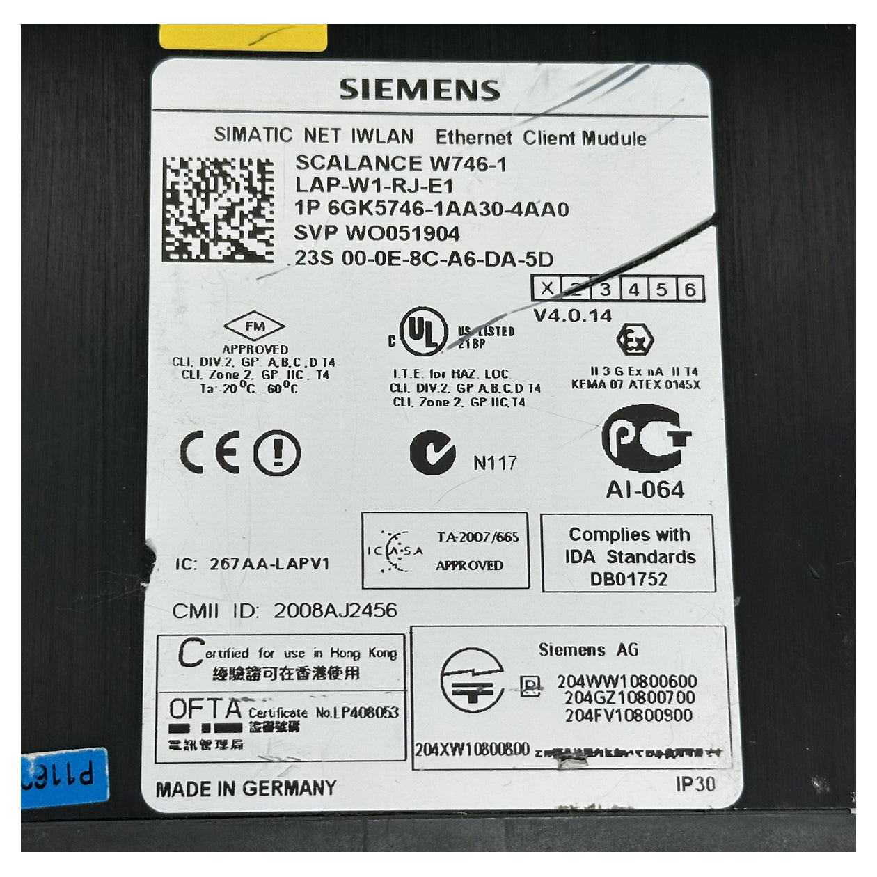 LK4794 Iwlan Ethernet Client Module Scalance W746-1 Siemens 6GK5746-1AA30-4AA0_5