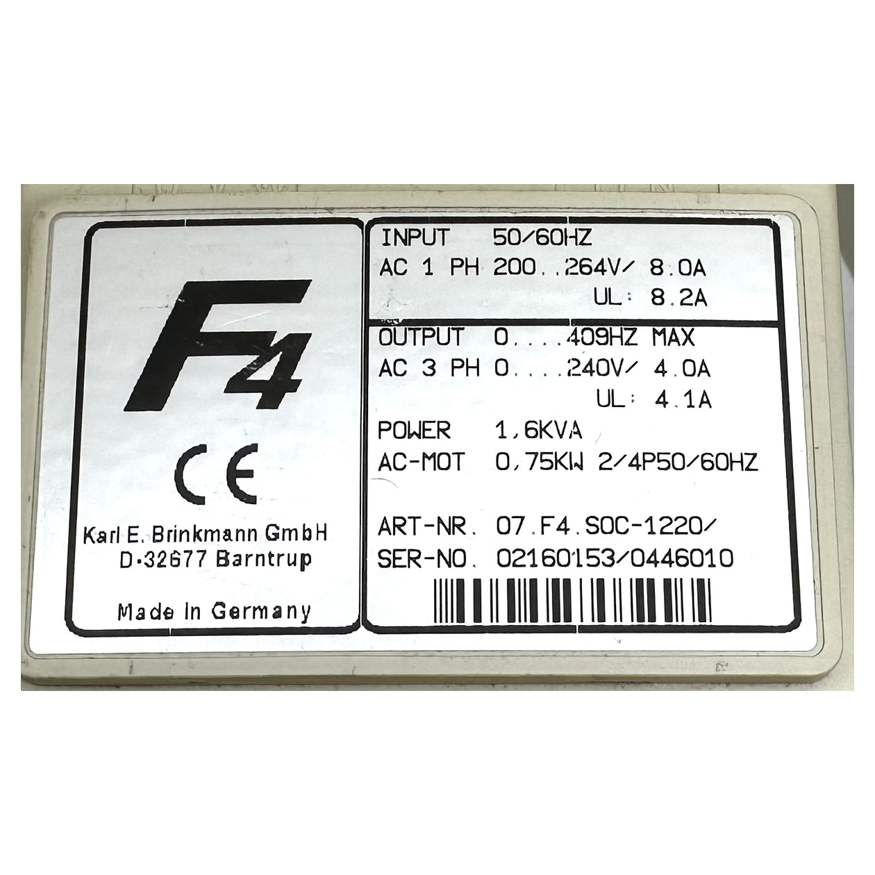 LK4826 Frequenzumrichter KEB 07.F4.S0C-1220_4