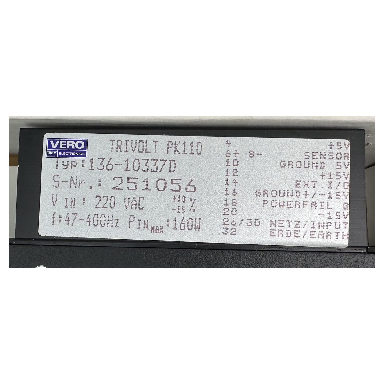 LK4840 Power Supply Vero Trivolt PK110 136-10337D 5V DC +-15V DC 160W_5