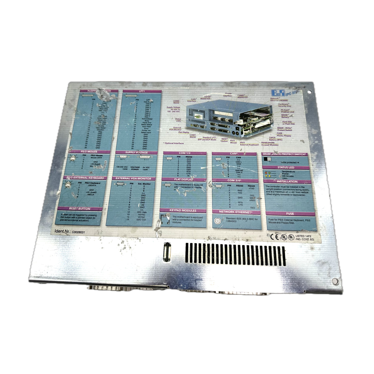 LK4841 Industrie PC B&R 5C5001.01 IPC 5000 3403 Seitenblech fehlt_5