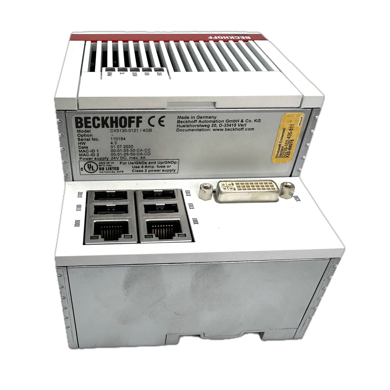 LK4853 Embedded PC Beckhoff CX5130-0121 4GB_4