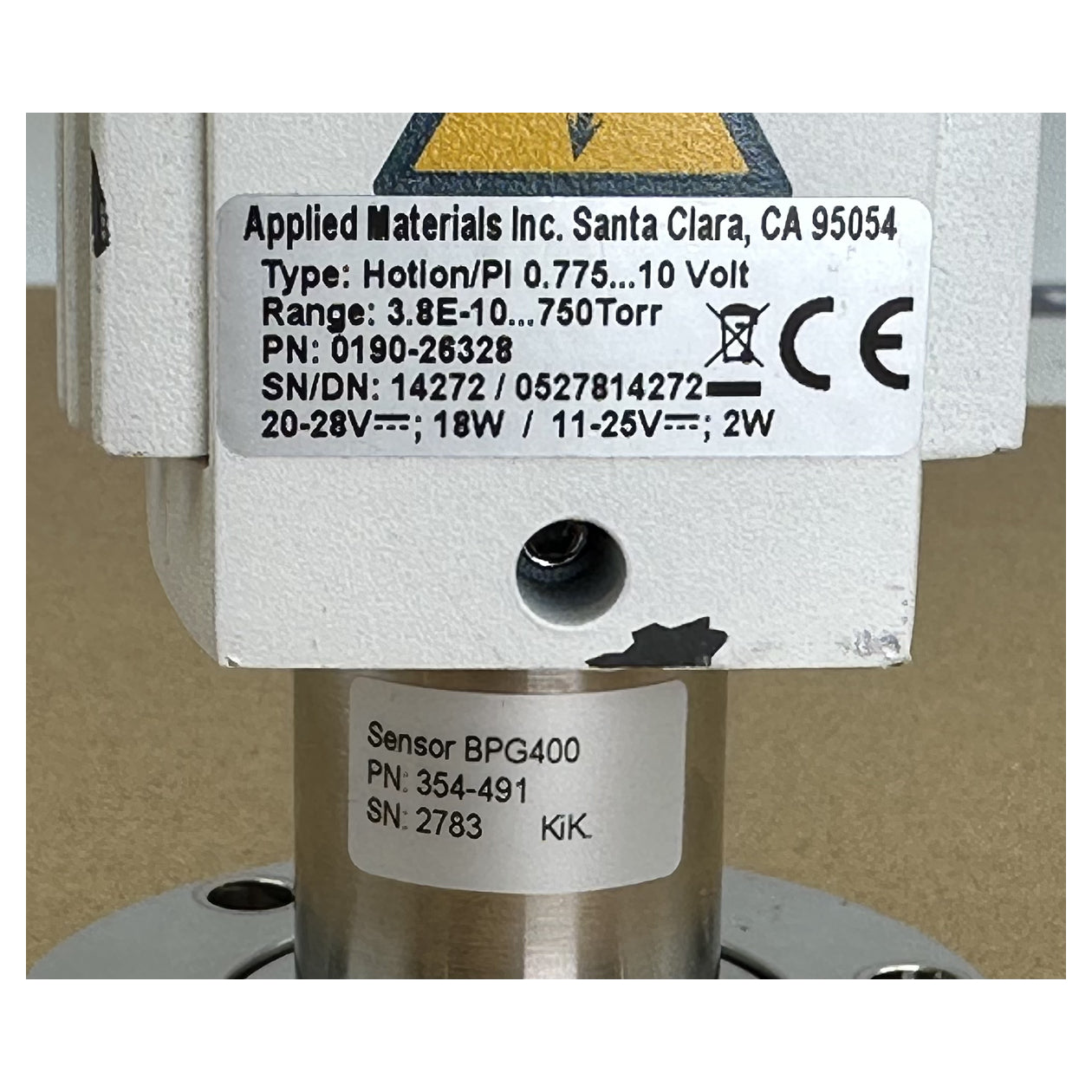 LK4888 Applied Materials Hotion PI 0.775..10 V 3.8E 10..750 Torr Sensor 354-491_4