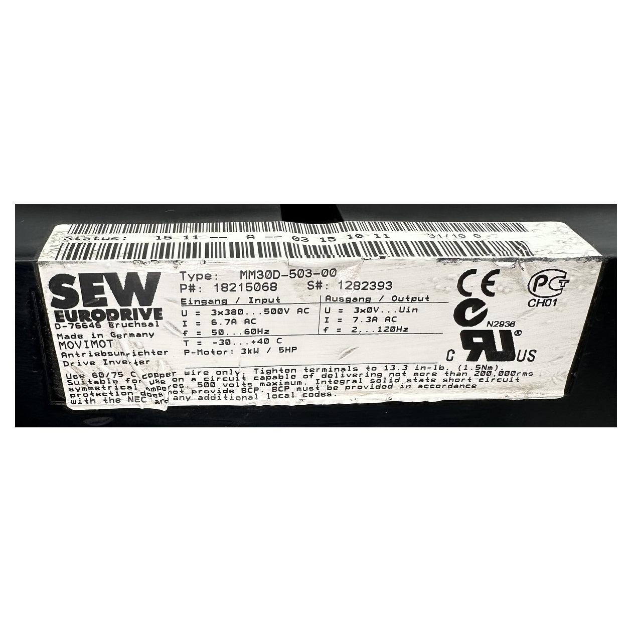 LK4914 Frequenzumrichter Movimot SEW MM30D-503-00 18215068 3KW_3