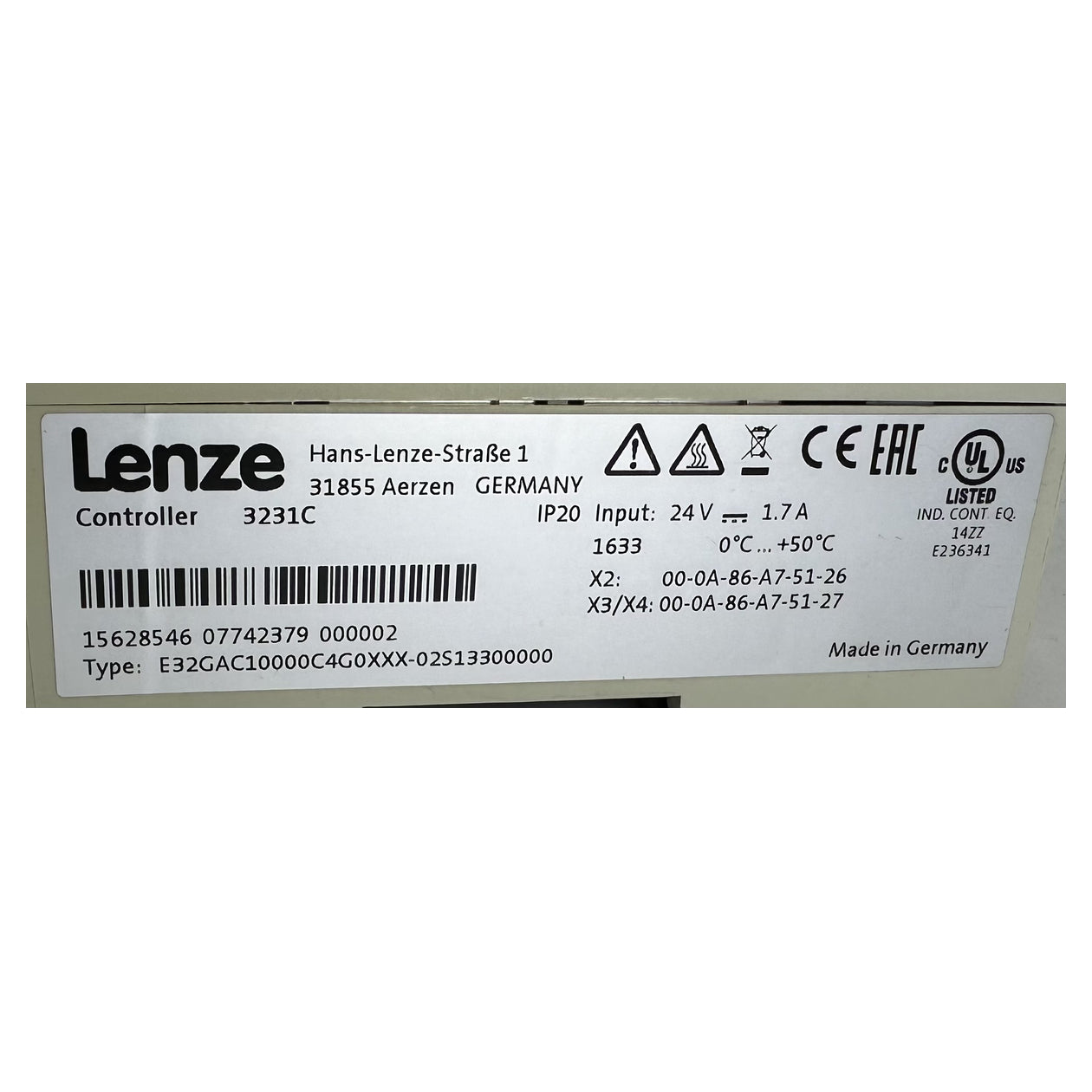 LK4937 Controller 3200C Lenze 3231C E32GAC10000C4G0XXX-02S13300000_6