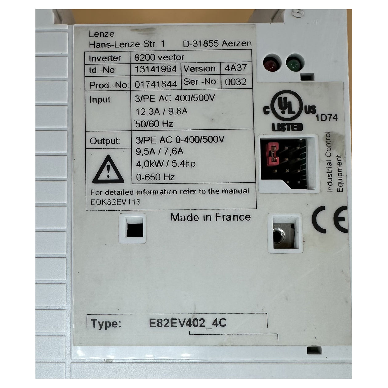 LK4991 Frequenzumrichter Lenze E82EV402_4C 4KW_4