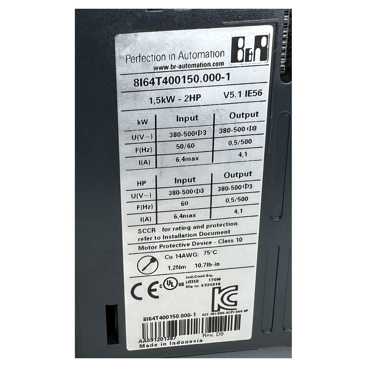 LK5033 ACOPOSinverter X64 Frequenzumrichter B&R 8I64T400150.000-1 1,5KW_5