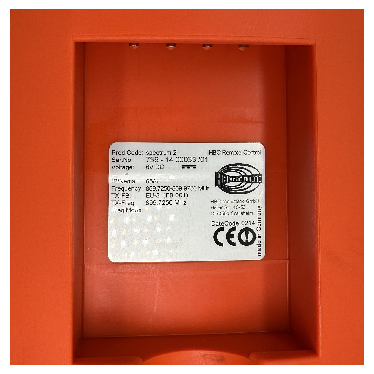 LK5142 Kranfernbedienung HBC Spectrum 2 Ladegerät QA10960 mit 2 Akkus_7