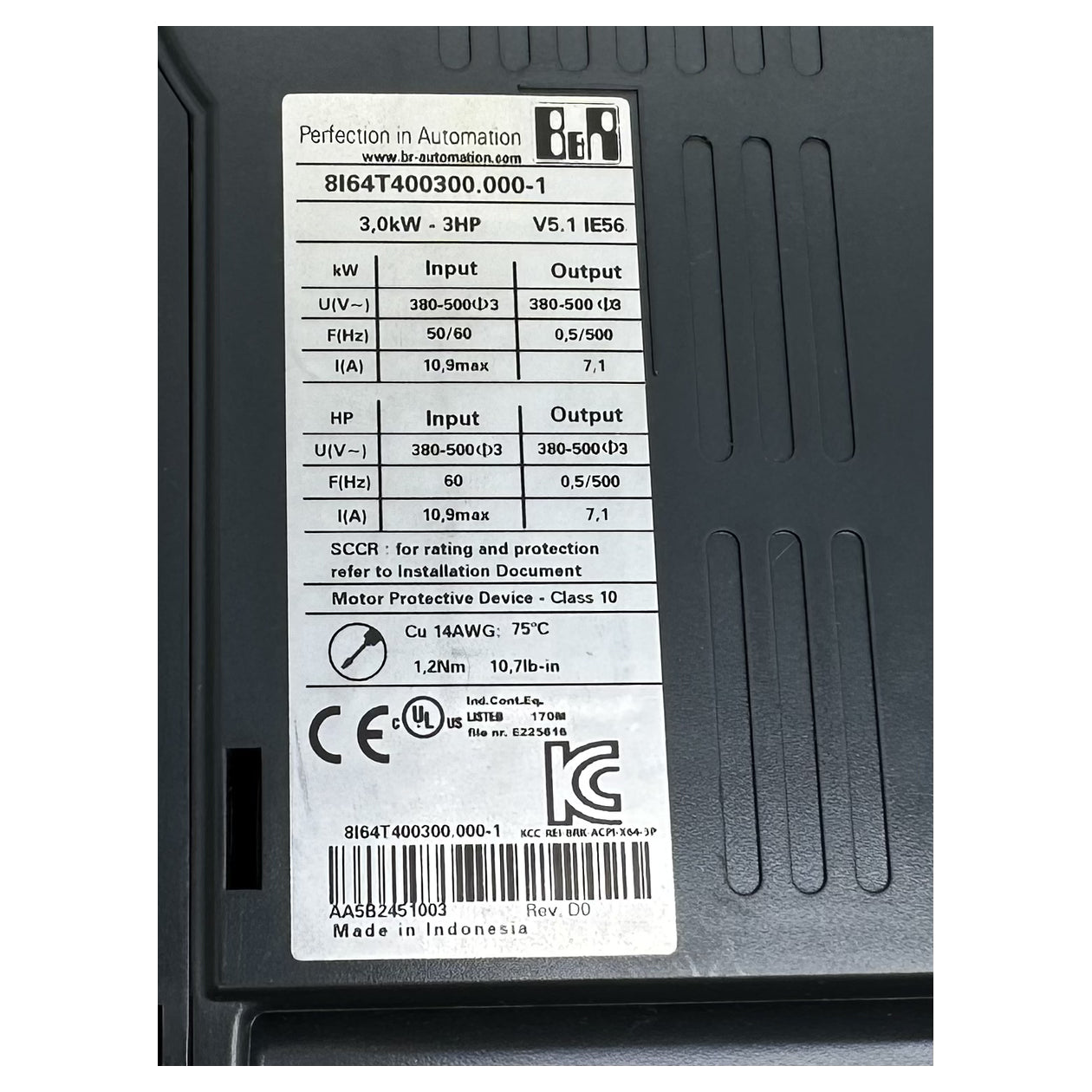 LK5211 Frequenzumrichter B&R 8I64T400300.000-1 3Ph 3KW_4