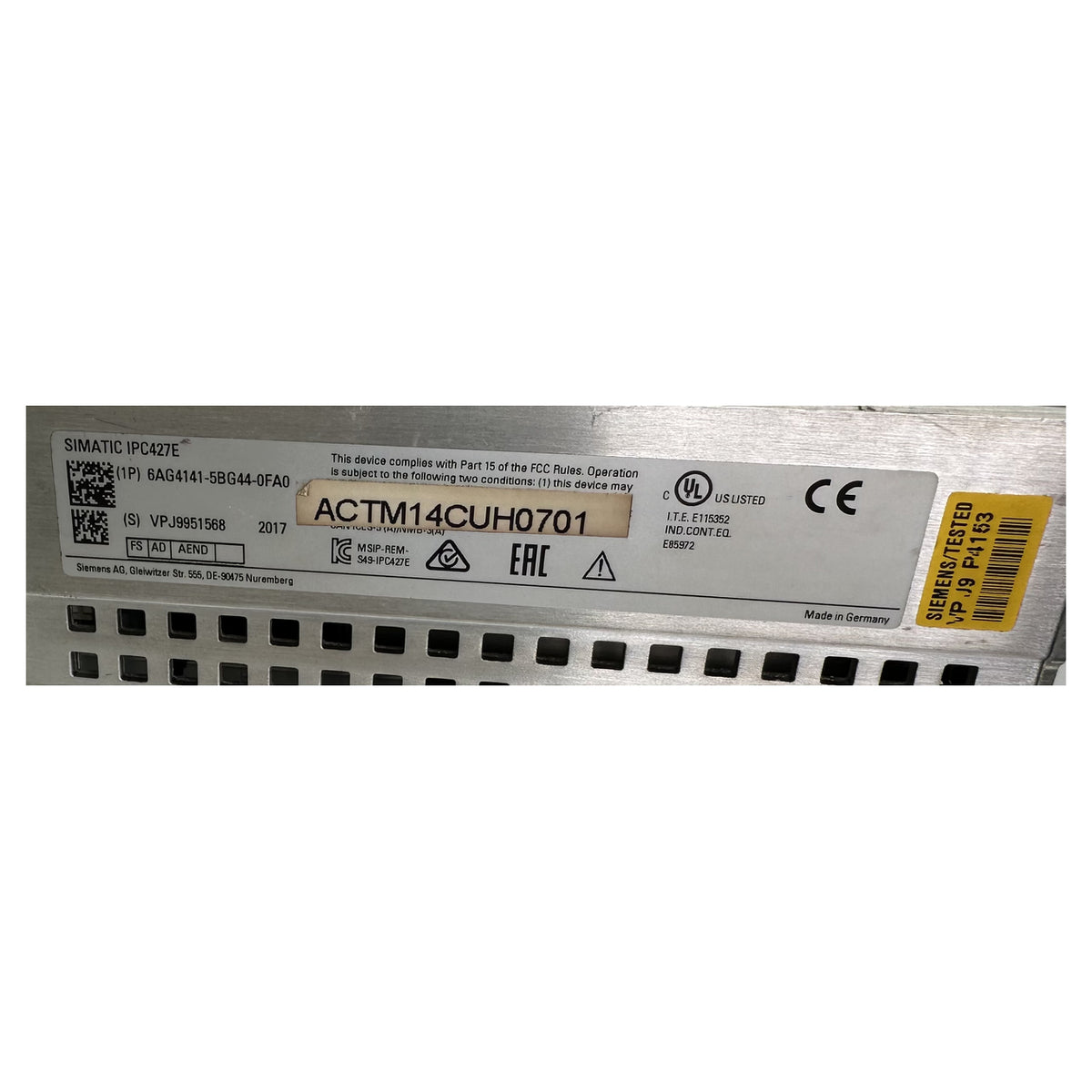 LK5223 Microbox Industrie PC IPC427E Siemens 6AG4141-5BG44-0FA0 CP5622 2017_5