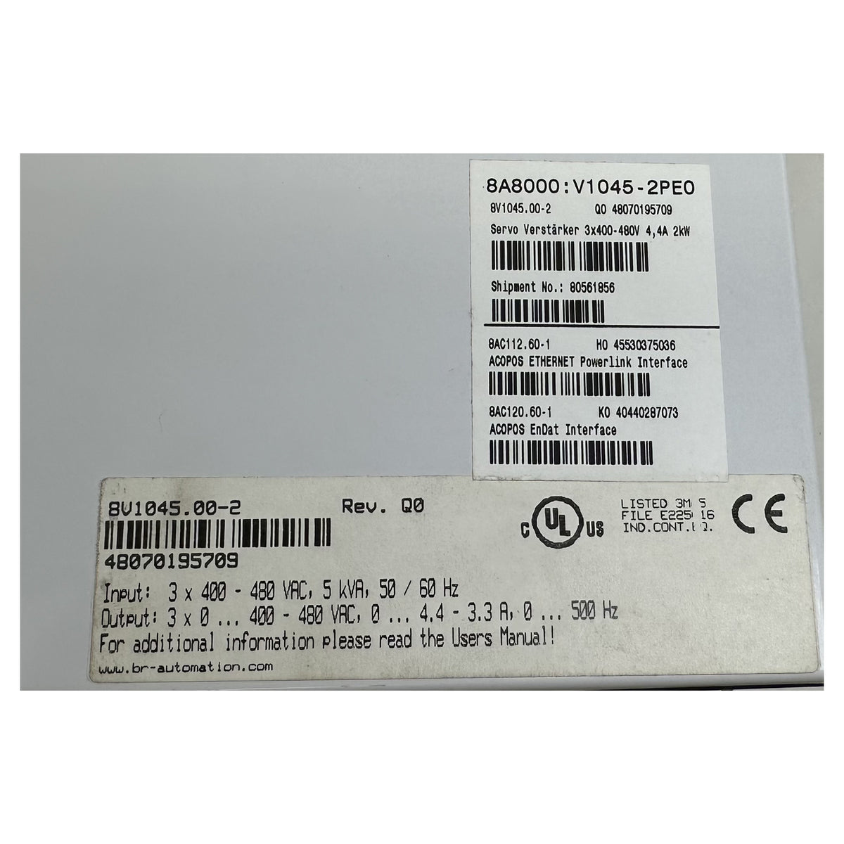 LK5296 Servoregler B&R 8V1045.00-2 Rev Q0 8AC112.60-1 8AC120.60-1_4