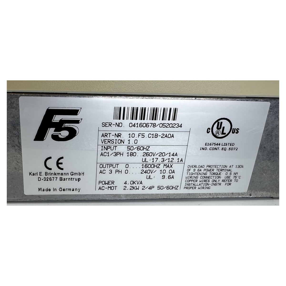 LK5340 Frequenzumrichter KEB 10.F5.C1B-2A0A 2,2KW 00.F5.060-2004_5