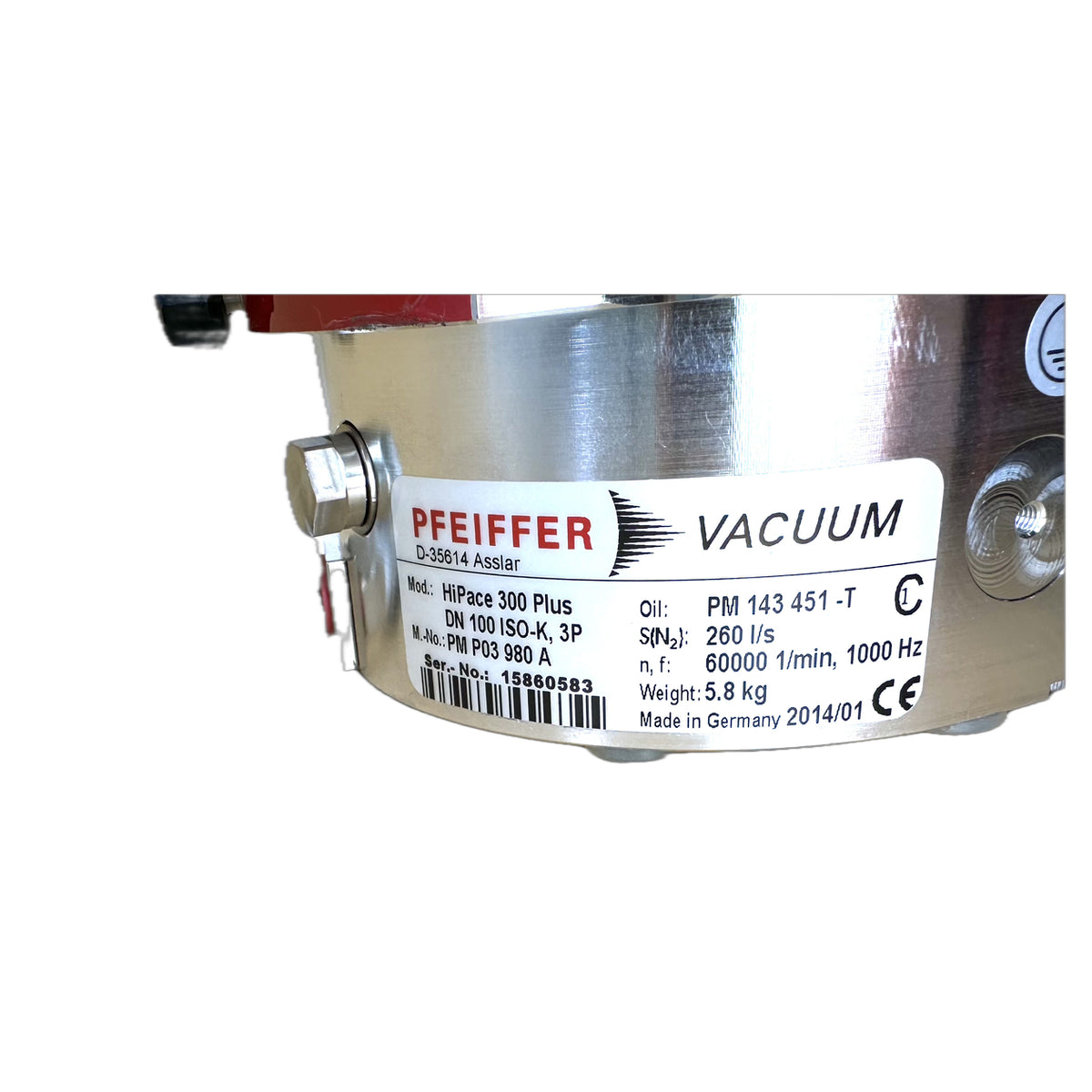 LK5362 turbomolecular pump turbo pump Pfeiffer HiPace 300 Plus DN100 TC110 01.14_4
